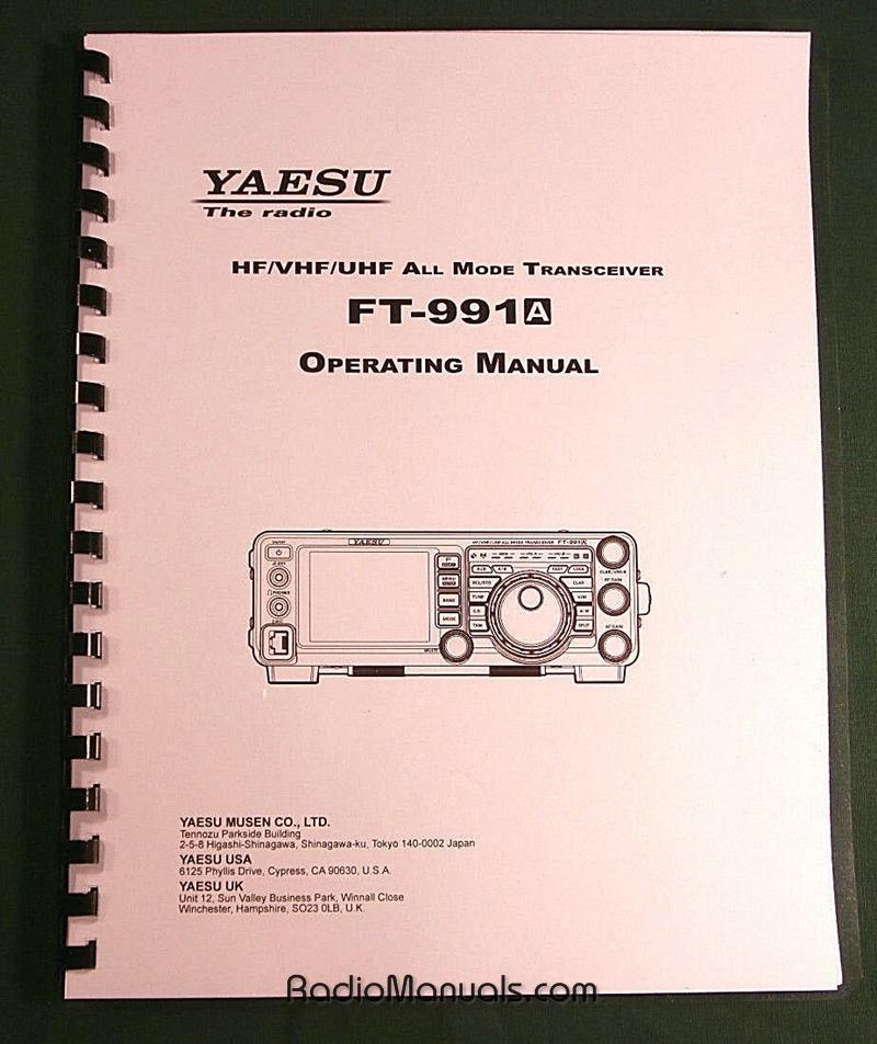 Yaesu FT-991A Instruction Manual - Click Image to Close